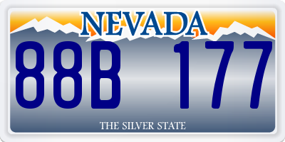 NV license plate 88B177