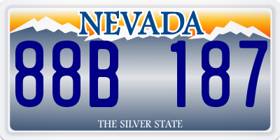 NV license plate 88B187