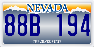 NV license plate 88B194