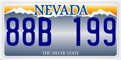 NV license plate 88B199