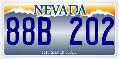 NV license plate 88B202