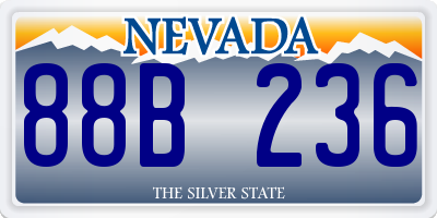 NV license plate 88B236