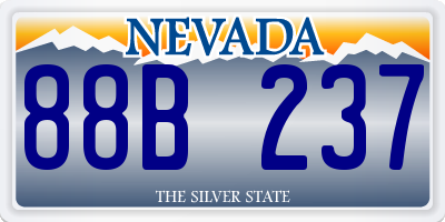 NV license plate 88B237