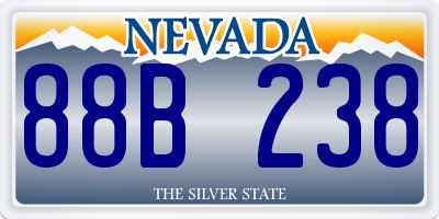 NV license plate 88B238