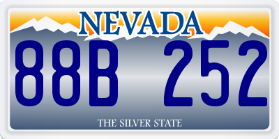 NV license plate 88B252