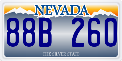 NV license plate 88B260