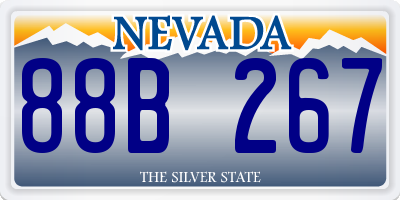 NV license plate 88B267