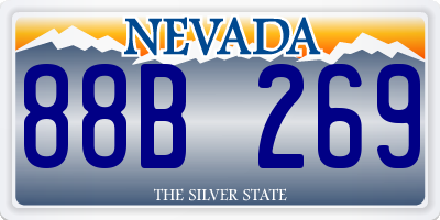 NV license plate 88B269