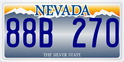 NV license plate 88B270