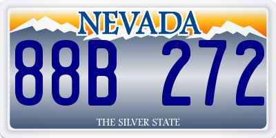 NV license plate 88B272