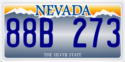 NV license plate 88B273