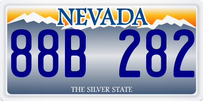 NV license plate 88B282
