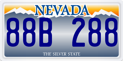 NV license plate 88B288