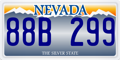 NV license plate 88B299