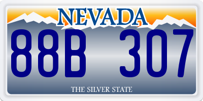 NV license plate 88B307