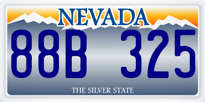 NV license plate 88B325