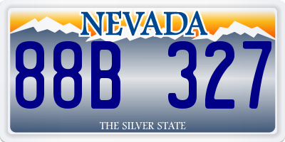 NV license plate 88B327