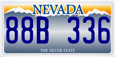 NV license plate 88B336