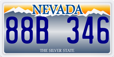 NV license plate 88B346