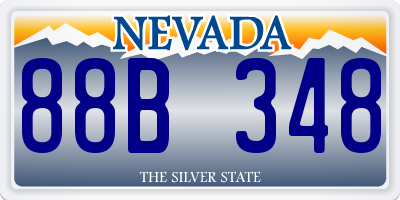 NV license plate 88B348