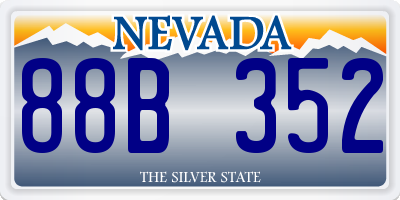 NV license plate 88B352