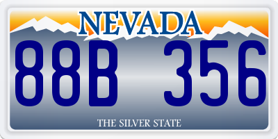 NV license plate 88B356
