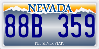 NV license plate 88B359