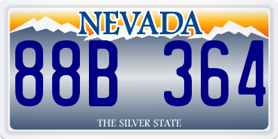 NV license plate 88B364