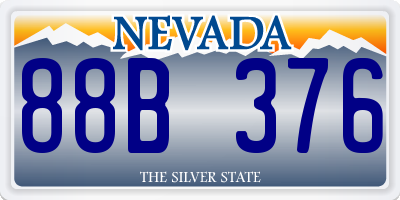 NV license plate 88B376