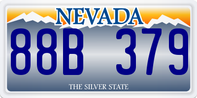 NV license plate 88B379