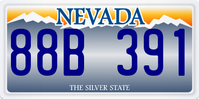 NV license plate 88B391