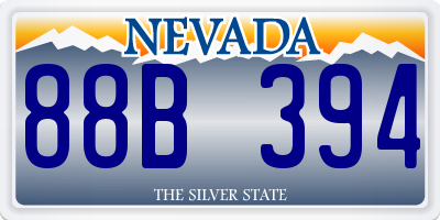 NV license plate 88B394