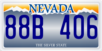 NV license plate 88B406