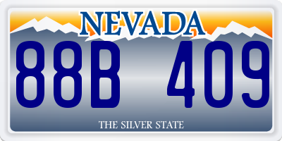 NV license plate 88B409