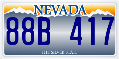 NV license plate 88B417