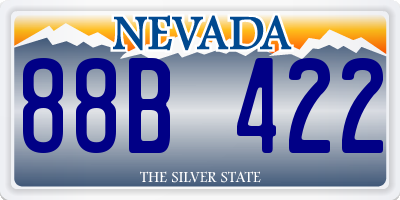 NV license plate 88B422