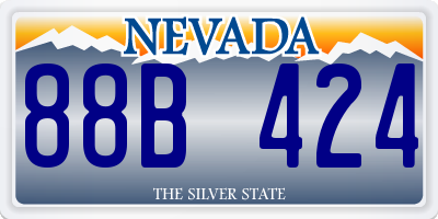 NV license plate 88B424