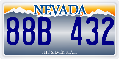 NV license plate 88B432