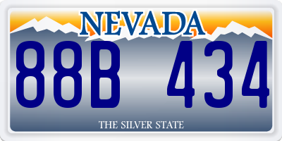 NV license plate 88B434