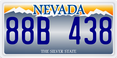 NV license plate 88B438