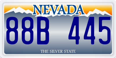 NV license plate 88B445