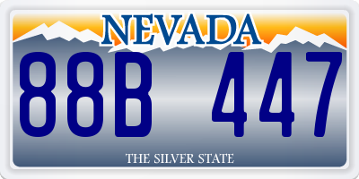 NV license plate 88B447