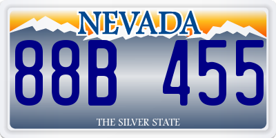 NV license plate 88B455
