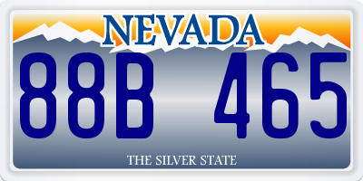 NV license plate 88B465