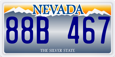 NV license plate 88B467