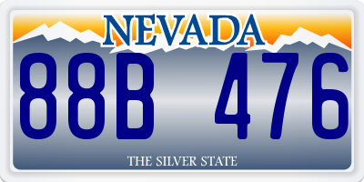NV license plate 88B476