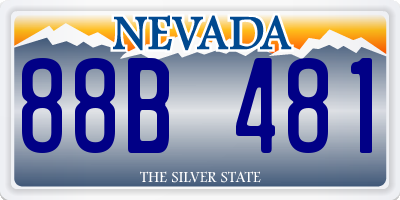 NV license plate 88B481