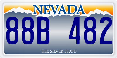 NV license plate 88B482