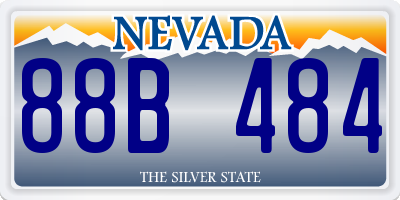NV license plate 88B484