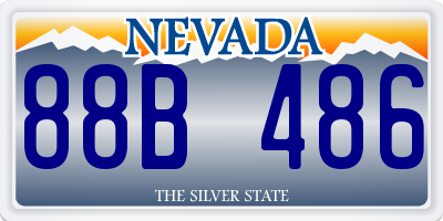 NV license plate 88B486